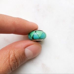 Pandora Blue and Green Glass Charm